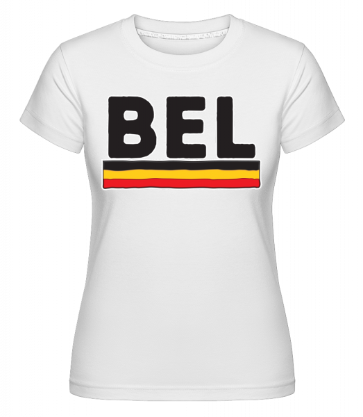 Fußball Belgien - Shirtinator Frauen T-Shirt - Weiß - Vorn