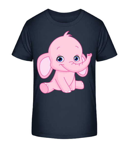 Elephant Comic - Kid's Bio T-Shirt Stanley Stella - Navy - Front