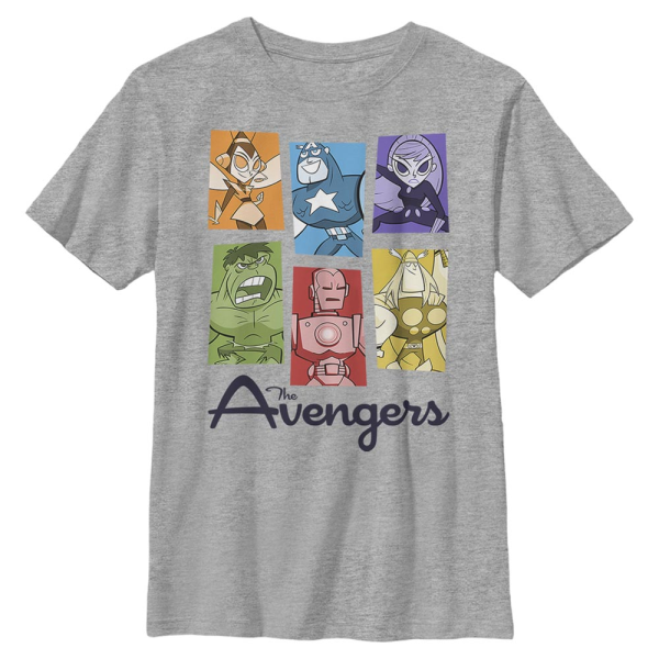 Marvel - Avengers - Avengers Motley - Kinder T-Shirt - Grau meliert - Vorne
