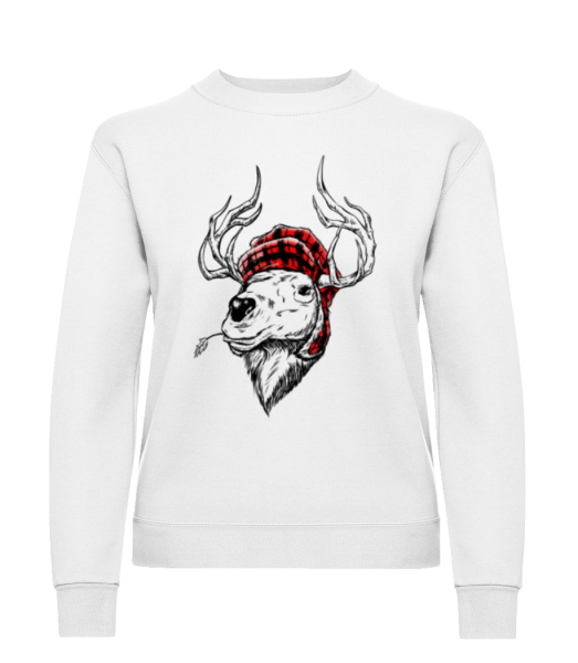 Christmas Reindeer - Women's Sweatshirt - White - Front