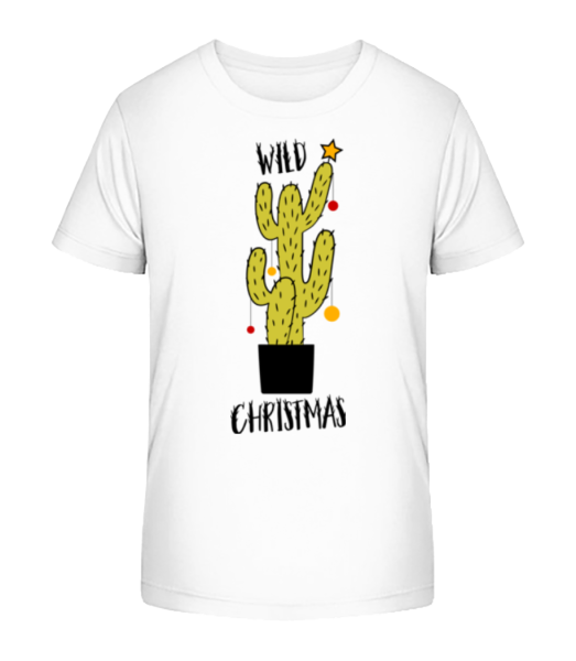 Wild Christmas - Kinder Bio T-Shirt Stanley Stella - Weiß - Vorne