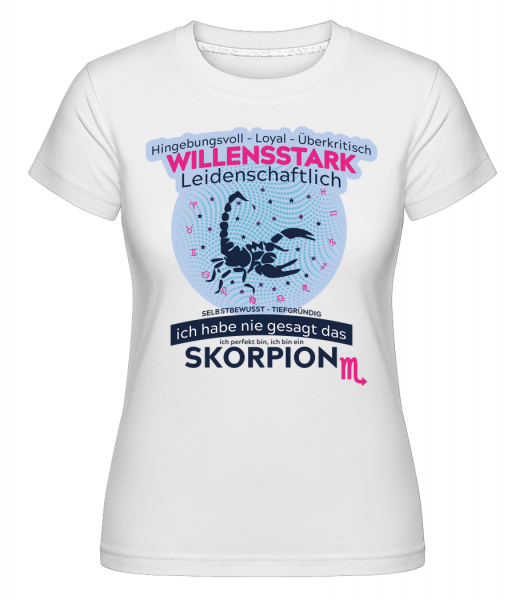 Sternzeichen Skorpion - Shirtinator Frauen T-Shirt - Weiß - Vorn