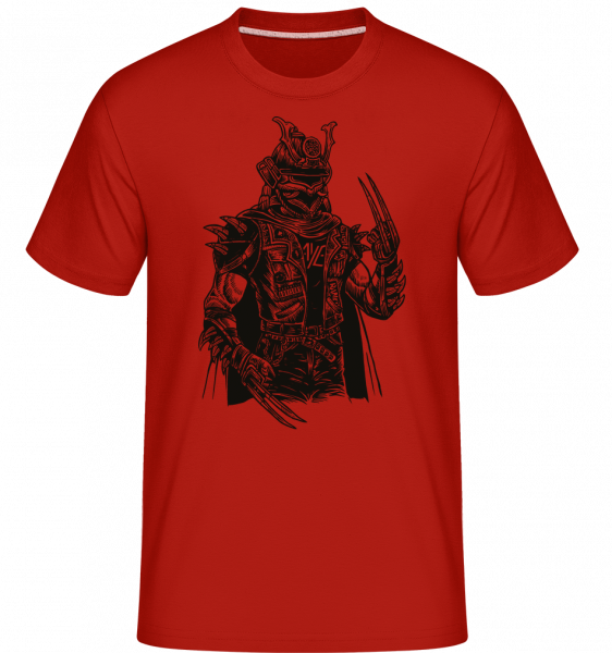Samurai Punk - Shirtinator Männer T-Shirt - Rot - Vorn