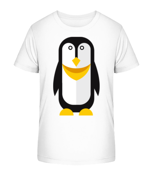 Pinguin Comic - Kinder Bio T-Shirt Stanley Stella - Weiß - Vorne