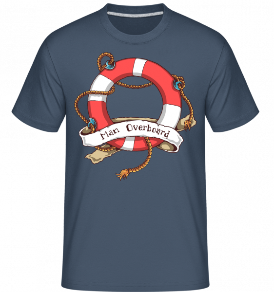 Man Overboard -  Shirtinator Men's T-Shirt - Denim - Front