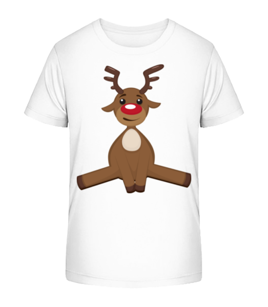 Weihnachtsrenntier - Kinder Bio T-Shirt Stanley Stella - Weiß - Vorne