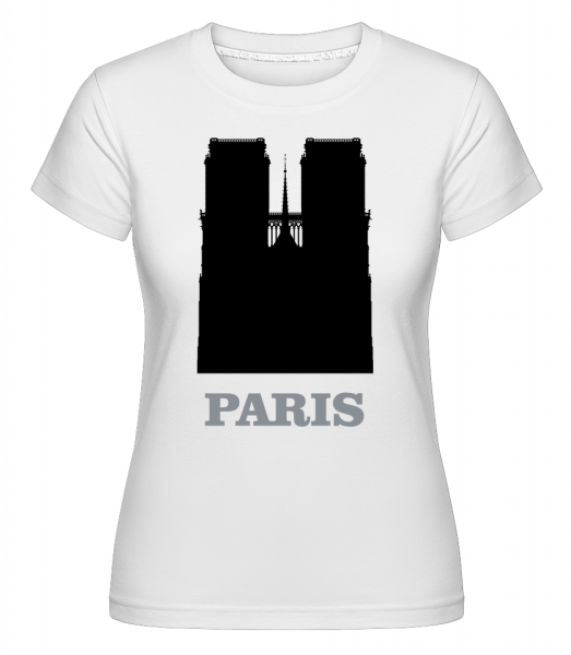 Paris Skyline - Shirtinator Frauen T-Shirt - Weiß - Vorn