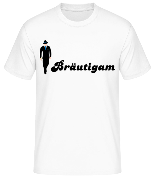 JGA Braeutigam - Männer Basic T-Shirt - Weiß - Vorne