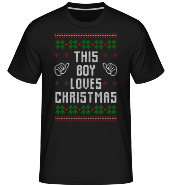This Boy Loves Christmas - Shirtinator Männer T-Shirt - Schwarz - Vorne