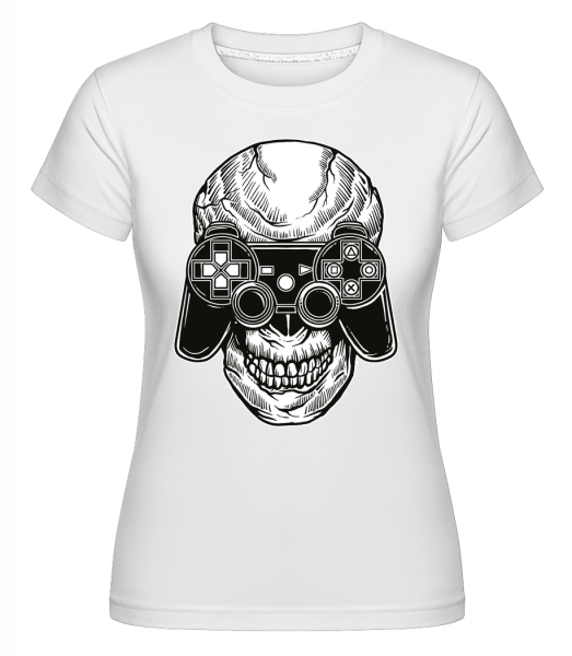 Skull Gamers -  Shirtinator Women's T-Shirt - White - Front