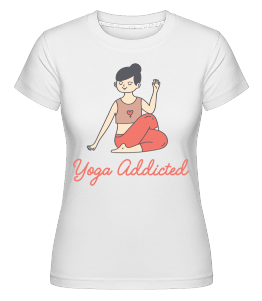 Yoga Addicted -  Shirtinator Women's T-Shirt - White - Front
