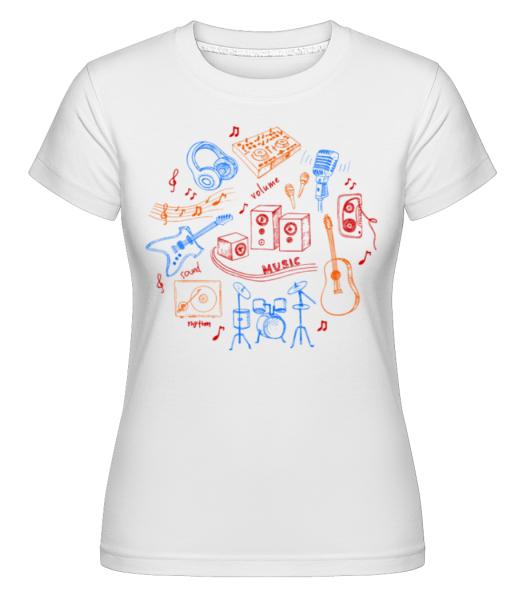 Musical Instruments - Shirtinator Frauen T-Shirt - Weiß - Vorne