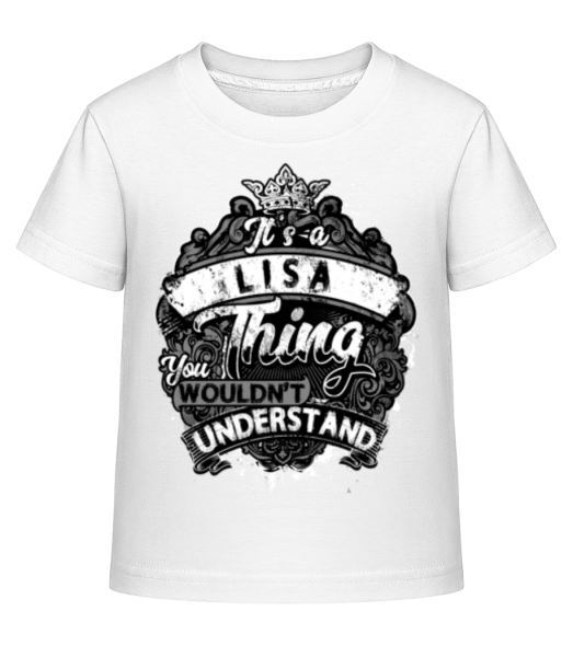 It's A Lisa Thing - Kinder Shirtinator T-Shirt - Weiß - Vorne