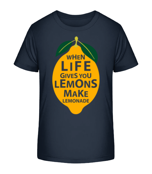 When Life Gives You Lemons - Kid's Bio T-Shirt Stanley Stella - Navy - Front