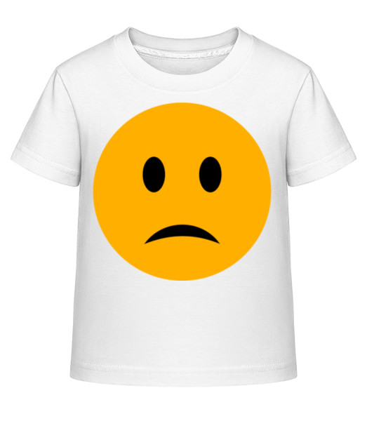Sad Smiley - Kinder Shirtinator T-Shirt - Weiß - Vorne