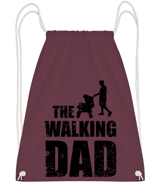 The Walking Dad - Drawstring Backpack - Bordeaux - Vorn