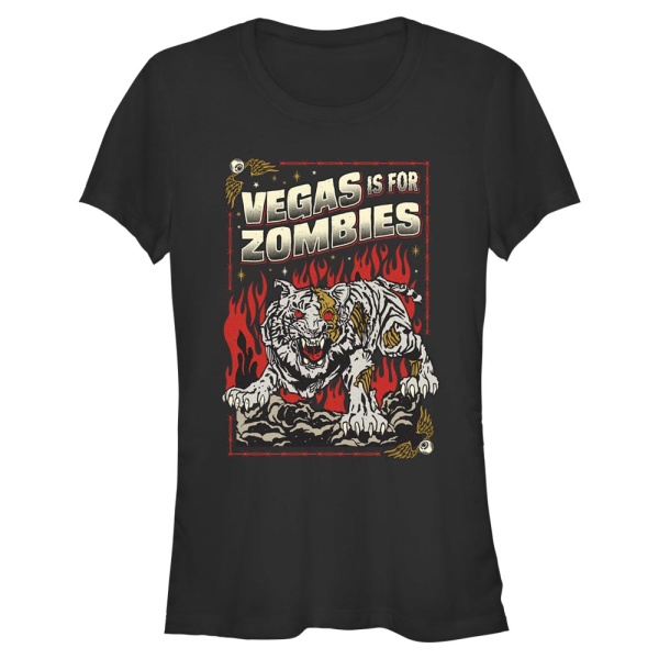 Netflix - Army Of The Dead - Text Zombie Tiger Poster - Women's T-Shirt - Black - Front