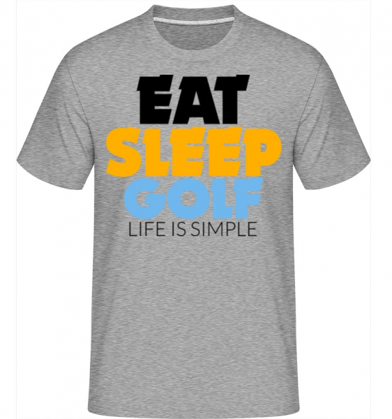Eat Sleep Golf – Life Is Simple - Shirtinator Männer T-Shirt - Grau meliert - Vorne