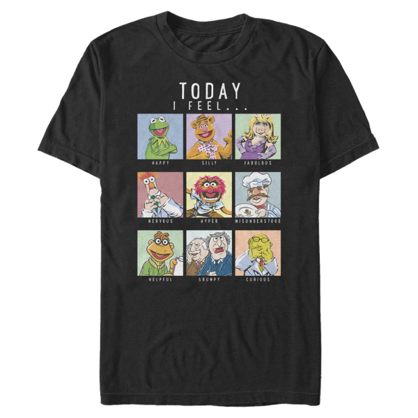 Disney Classics - Muppets - Skupina Muppet Mood - Männer T-Shirt - Schwarz - Vorne