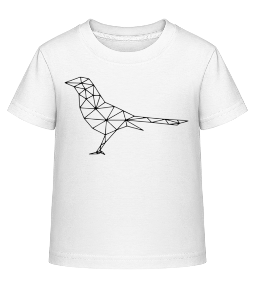 Polygon Vogel - Kinder Shirtinator T-Shirt - Weiß - Vorne