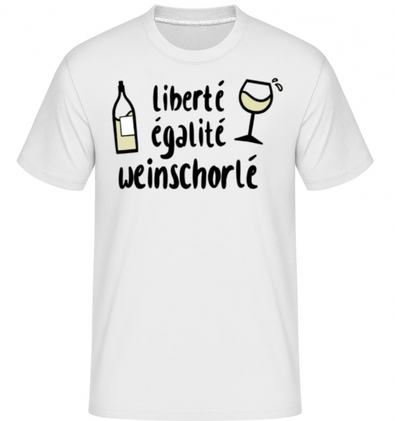 Liberte Egalite Weinschorle - Shirtinator Männer T-Shirt - Weiß - Vorne