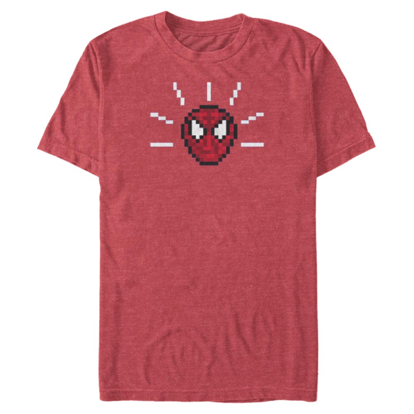 Marvel - Spider-Man - Spider-Man Pixel Spidey Sense - Männer T-Shirt - Rot meliert - Vorne