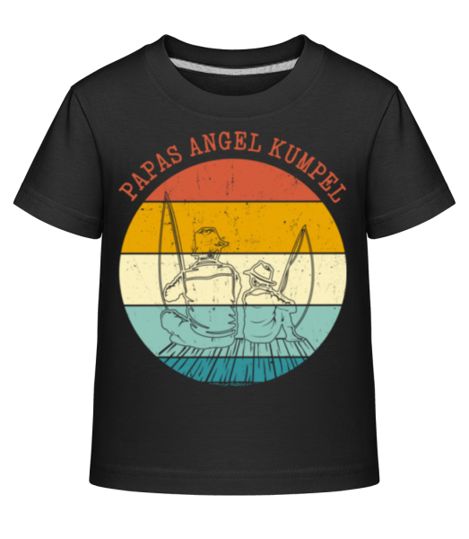 Papas Angel Kumpel - Kinder Shirtinator T-Shirt - Schwarz - Vorne