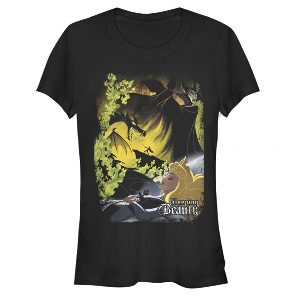 Disney - Sleeping Beauty - Skupina Sleeping Poster - Women's T-Shirt - Black - Front