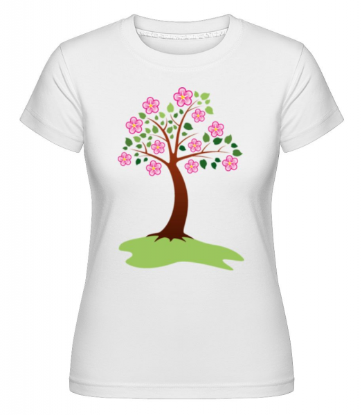 Apple Tree Spring -  Shirtinator Women's T-Shirt - White - Front