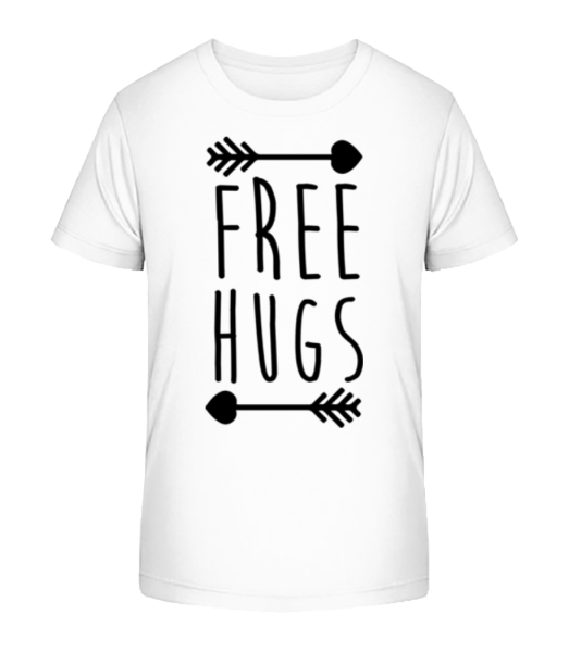 Free Hugs - Kinder Bio T-Shirt Stanley Stella - Weiß - Vorne