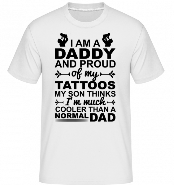 Papa Tattoos Son -  Shirtinator Men's T-Shirt - White - Vorn