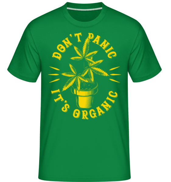 Don't Panic It's Organic - Shirtinator Männer T-Shirt - Irischgrün - Vorne