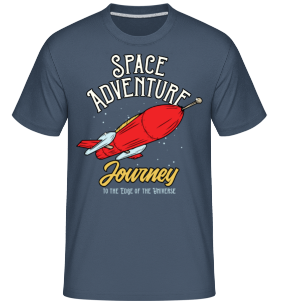 Space Adventure Journey -  Shirtinator Men's T-Shirt - Denim - Front