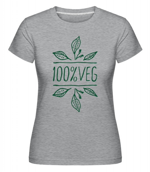 100 % Vegetarian -  Shirtinator Women's T-Shirt - Heather grey - Vorn