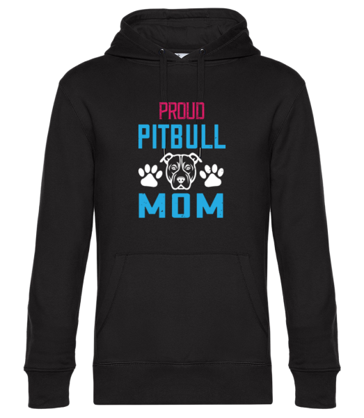 Proud Pitbull Mum - Unisex Premium Hoodie - Black - Front