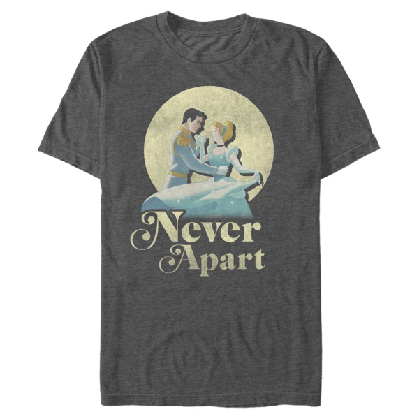 Disney - Cinderella - Popelka & princ Never Apart - Valentine's Day - Men's T-Shirt - Heather anthracite - Front