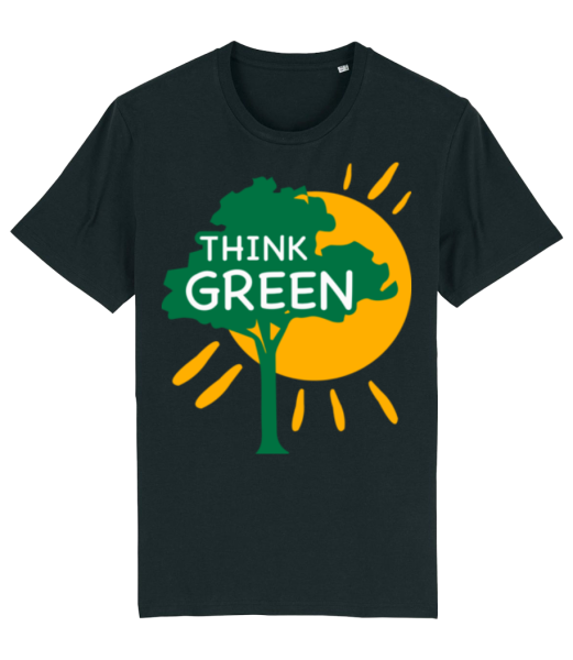 Think Green - Men's Organic T-Shirt Stanley Stella - Black - Front