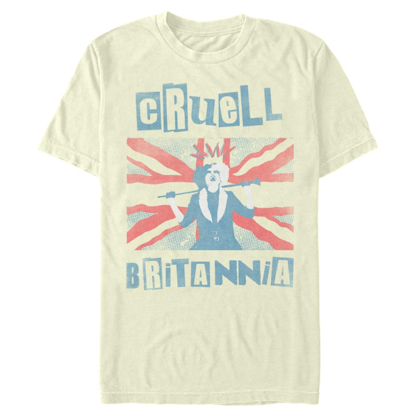Disney Classics - Cruella - Cruella DeVille Cruell Britannia - Männer T-Shirt - Creme - Vorne