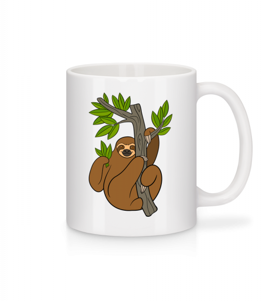 Sloth On The Tree - Mug - White - Front