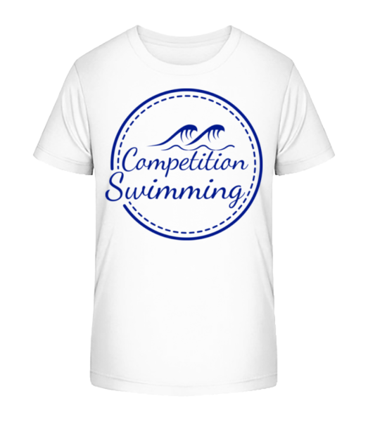 Competition Swimming - Kid's Bio T-Shirt Stanley Stella - White - Front