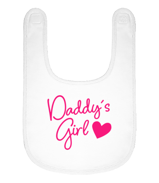 Daddy's Girl - Organic Baby Bib - White - Front