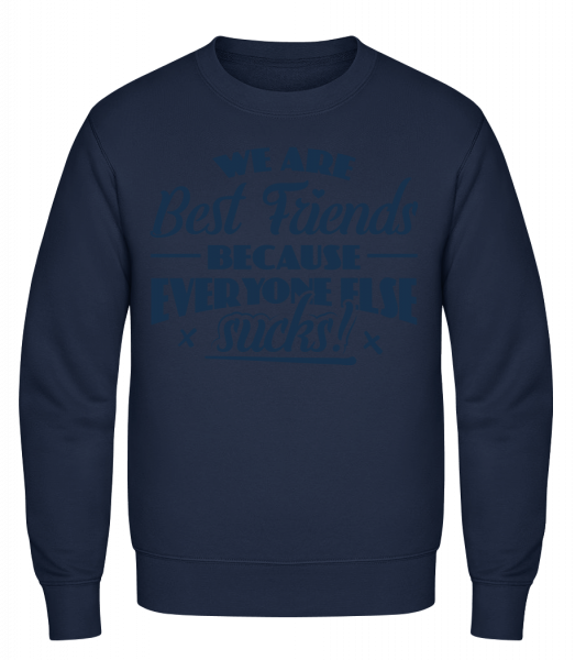 We Are Best Friends - Classic Set-In Sweatshirt - Navy - Vorn