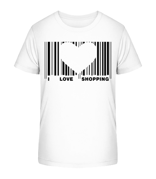 Barcode Love Shopping - Kid's Bio T-Shirt Stanley Stella - White - Front