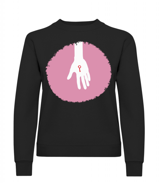Hand With A Key - Women's Sweatshirt - Black - Front