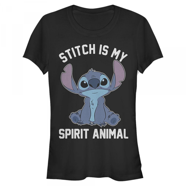 Disney - Lilo & Stitch - Stitch Spirital Animal - Frauen T-Shirt - Schwarz - Vorne