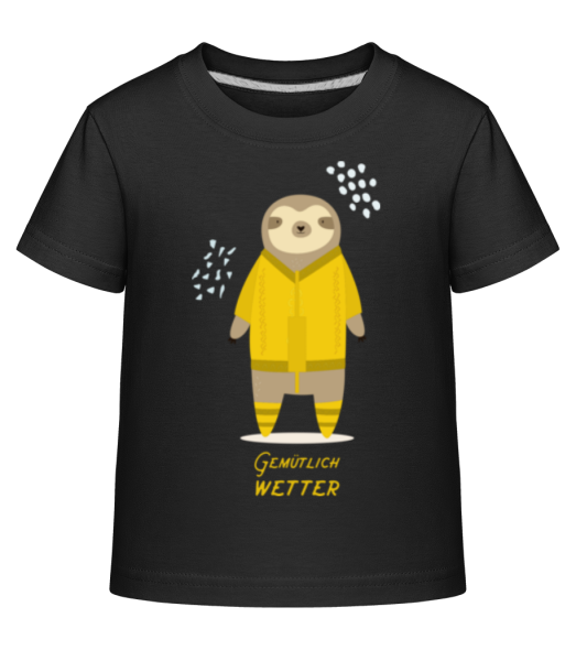 Gemütlich Wetter - Kinder Shirtinator T-Shirt - Schwarz - Vorne