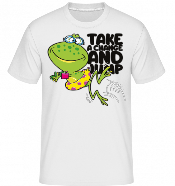 Frog Jump -  Shirtinator Men's T-Shirt - White - Front