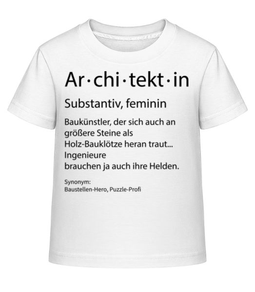 Architektin Quatsch Duden - Kinder Shirtinator T-Shirt - Weiß - Vorne