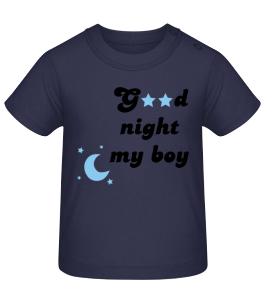 Good Night My Boy - Baby T-Shirt - Navy - Front