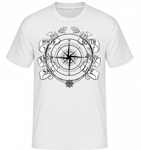 Sailing Compass - Shirtinator Männer T-Shirt - Weiß - Vorn